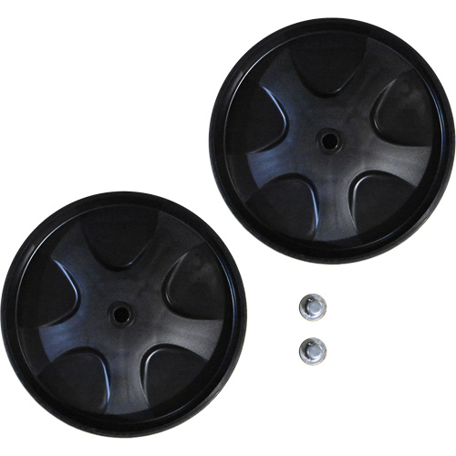 Roues de rechange avec capuchons &agrave; pression pour chariot &agrave; d&eacute;chets Pryde Industrial Inc.