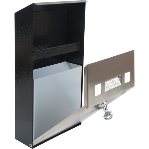 Smoking Receptacle, Wall-Mount, Stainless Steel, 1 Litre Capacity, 11-4/5" Height Pryde Industrial Inc.