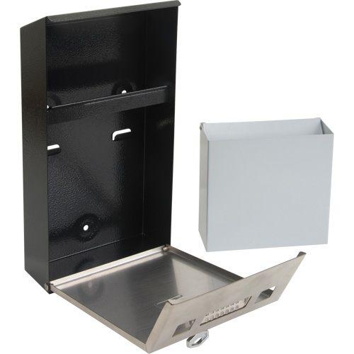Smoking Receptacle, Wall-Mount, Stainless Steel, 1 Litre Capacity, 11-4/5" Height Pryde Industrial Inc.
