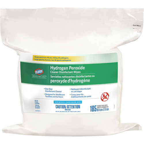 Lingettes d&eacute;sinfectantes et nettoyantes &agrave; base de peroxyde d'hydrog&egrave;ne Healthcare, 185 lingettes Pryde Industrial Inc.