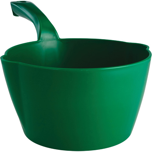 Round Bowl Scoop, Plastic, Green, 64 oz. Pryde Industrial Inc.