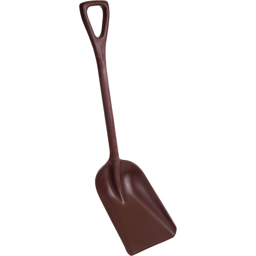 One-Piece Metal Detectable Shovel, 10" x 14" Blade, 37-1/2" Length, Plastic, Red Pryde Industrial Inc.