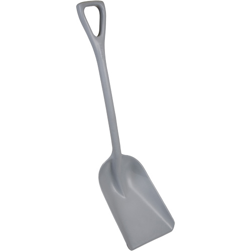 One-Piece Metal Detectable Shovel, 10" x 14" Blade, 37-1/2" Length, Plastic, Grey Pryde Industrial Inc.