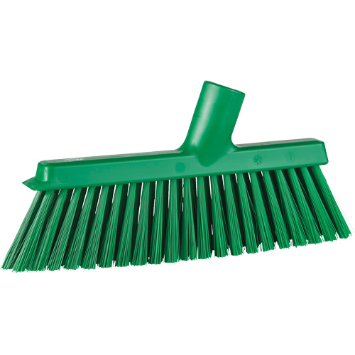 Balai biseaut&eacute; avec pas de vis inclin&eacute;, Crins Moyen, 10", Polyester, Vert Pryde Industrial Inc.