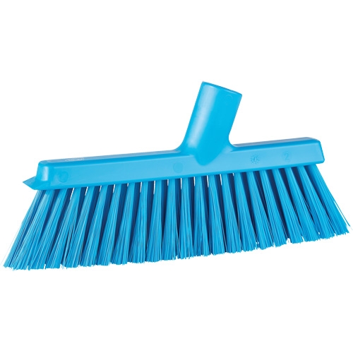 Balai biseaut&eacute; avec pas de vis inclin&eacute;, Crins Moyen, 10", Polyester, Bleu Pryde Industrial Inc.