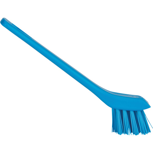 Brush with Scraping Edge, Stiff Bristles, 6" Long, Blue Pryde Industrial Inc.