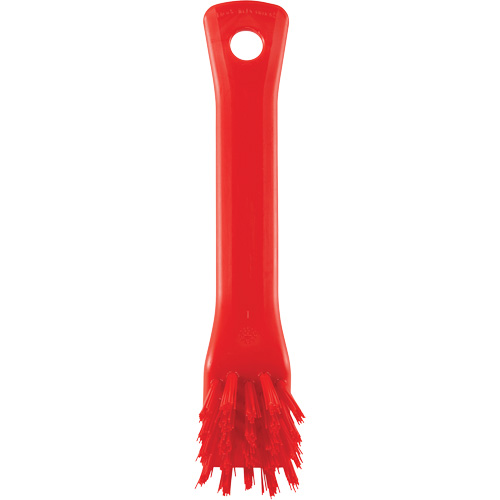 Brosse avec rebord grattoir, Soies Ferme, Longueur de 6", Rouge Pryde Industrial Inc.