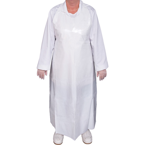 Top Dog 8 Mil. Apron, Polyurethane, 50" L x White Pryde Industrial Inc.