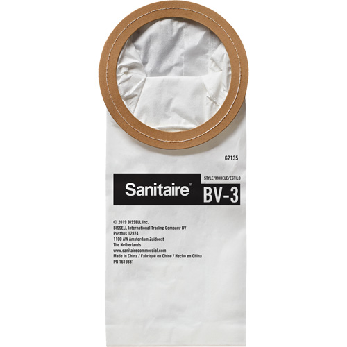 Sac en papier de qualit&eacute; sup&eacute;rieure BV-3 pour aspirateur dorsal Pryde Industrial Inc.