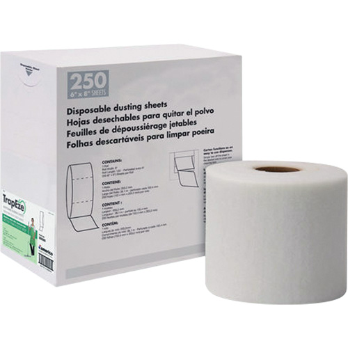 TrapEze&reg; Single Roll Disposable Dusting Sheets, Polyester, White Pryde Industrial Inc.