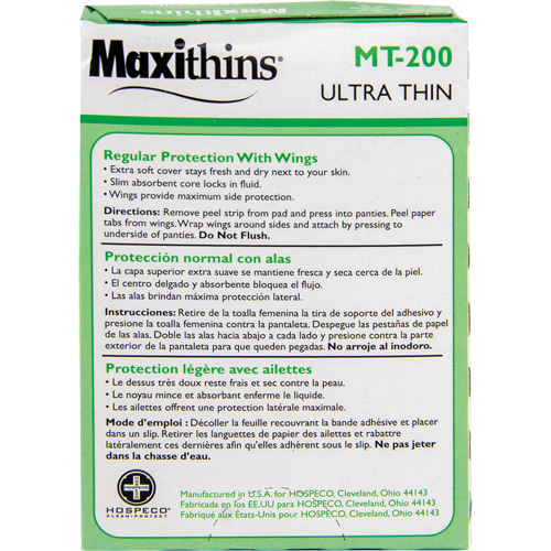 Maxithins&reg; Maxi Pad Ultra Thin with Wings Pryde Industrial Inc.