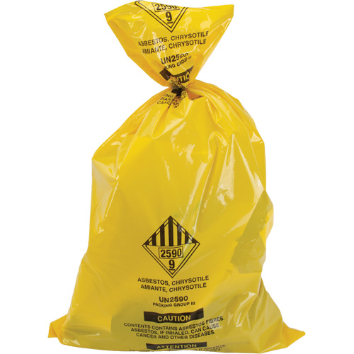 Hazardous Waste Liners, Asbestos, 40" L x 26" W, 3 mils Pryde Industrial Inc.