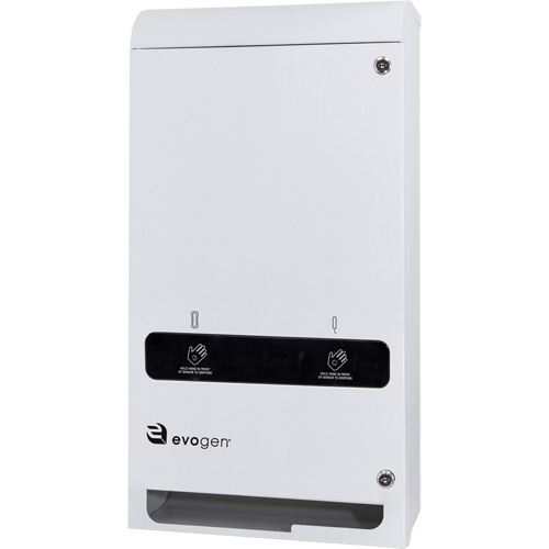 Distributeur double et sans contact de produits d'hygi&egrave;ne f&eacute;minine EvoGen EVNT3 Pryde Industrial Inc.