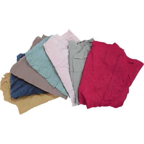 Recycled Material Wiping Rags, Fleece, Mix Colours, 10 lbs. Pryde Industrial Inc.