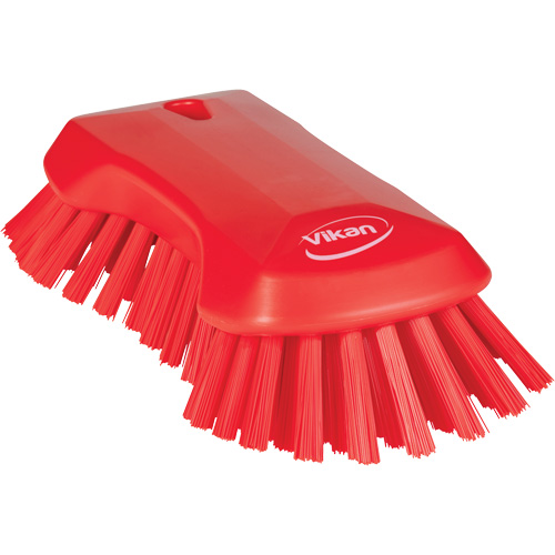 Hand Brush, Extra Stiff Bristles, 9-1/10" Long, Red Pryde Industrial Inc.