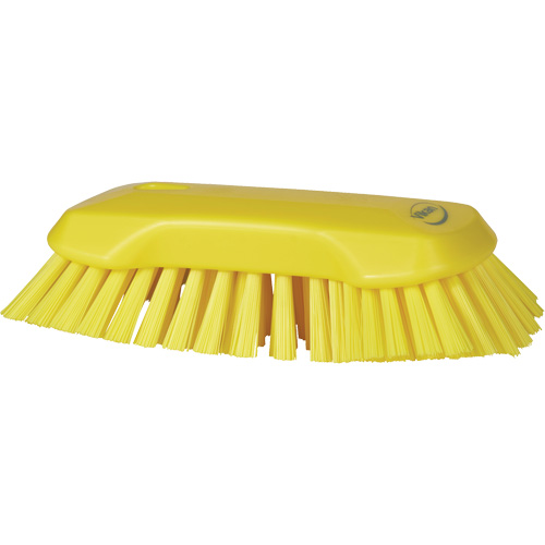 Hand Brush, Extra Stiff Bristles, 9-1/10" Long, Yellow Pryde Industrial Inc.