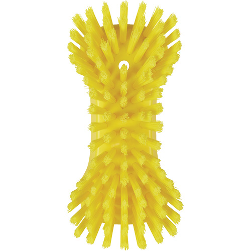 Hand Brush, Extra Stiff Bristles, 9-1/10" Long, Yellow Pryde Industrial Inc.