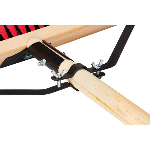 Push Broom with Braced Handle, 18", Medium, PVC Bristles Pryde Industrial Inc.