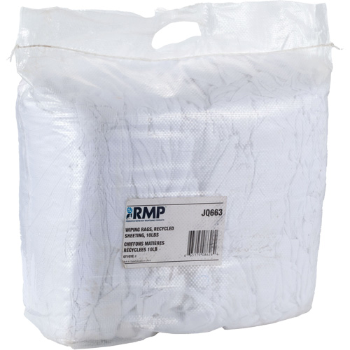 Wiper Rags, White, 10 lbs. Pryde Industrial Inc.