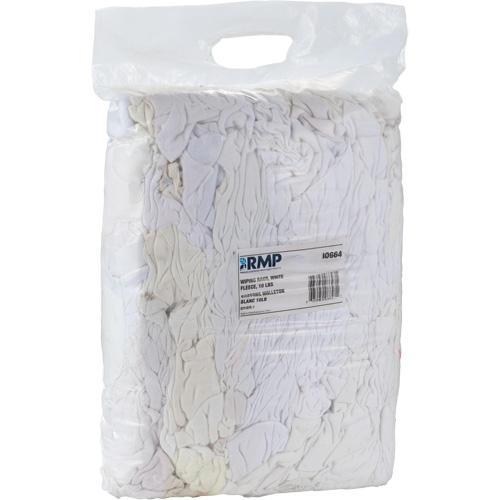 Wiper Rags, Fleece, White, 10 lbs. Pryde Industrial Inc.