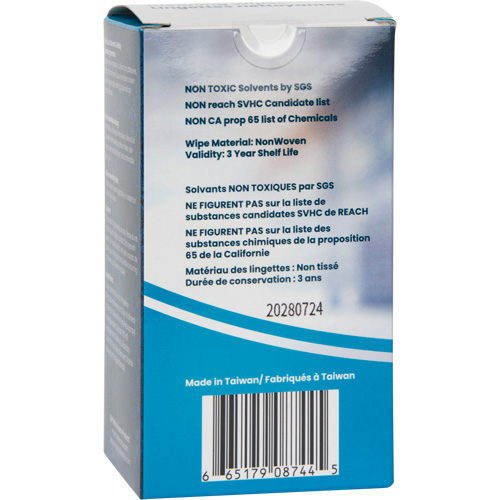 Individually Wrapped Cleaning Wipes, 12 Wipes, 8" x 9-1/2" Pryde Industrial Inc.