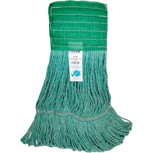 Wide-Band Mop Head, Antimicrobial/Floor Finishing/Specialty, Cotton/Rayon/Synthetic, Loop Style Pryde Industrial Inc.