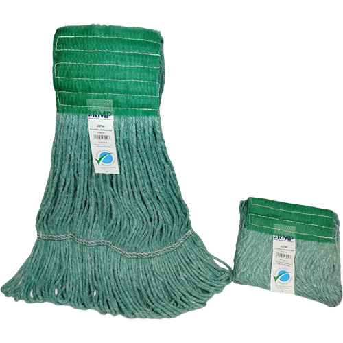 Wide-Band Mop Head, Antimicrobial/Floor Finishing/Specialty, Cotton/Rayon/Synthetic, Loop Style Pryde Industrial Inc.