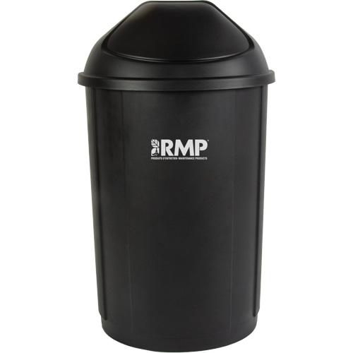 Half-Round Garbage Bin with Lid, Polyethylene, 21 US gal. Pryde Industrial Inc.