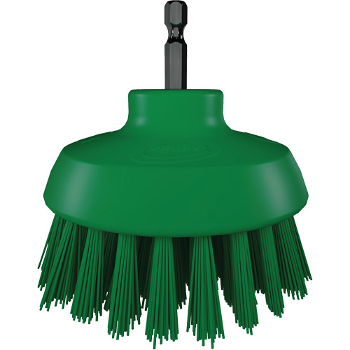 HyDrive Round Drill Brush, Extra Stiff Bristles, 3-1/10" Long, Green Pryde Industrial Inc.
