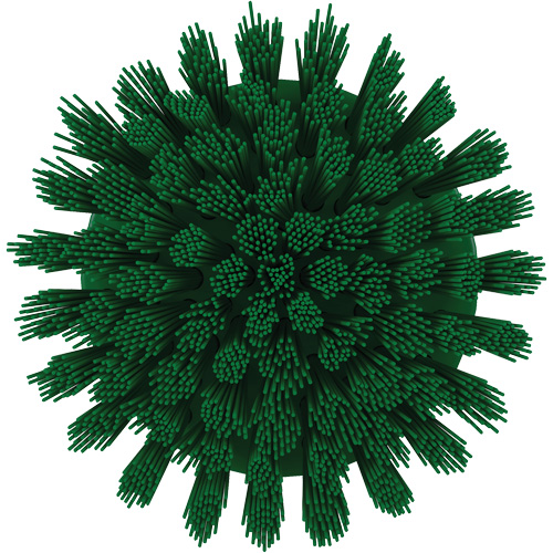 HyDrive Round Drill Brush, Extra Stiff Bristles, 3-1/10" Long, Green Pryde Industrial Inc.