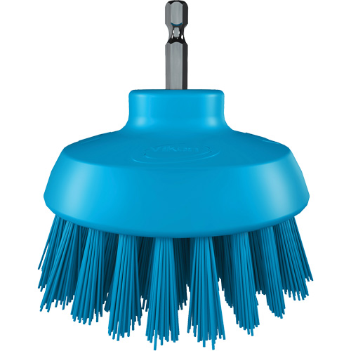 Brosse ronde HyDrive pour perceuse, Soies Tr&egrave;s ferme, Longueur de 3-1/10", Bleu Pryde Industrial Inc.
