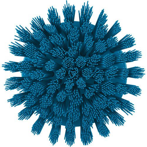 Brosse ronde HyDrive pour perceuse, Soies Tr&egrave;s ferme, Longueur de 3-1/10", Bleu Pryde Industrial Inc.