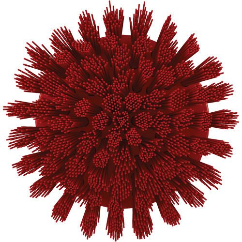 HyDrive Round Drill Brush, Extra Stiff Bristles, 3-1/10" Long, Red Pryde Industrial Inc.