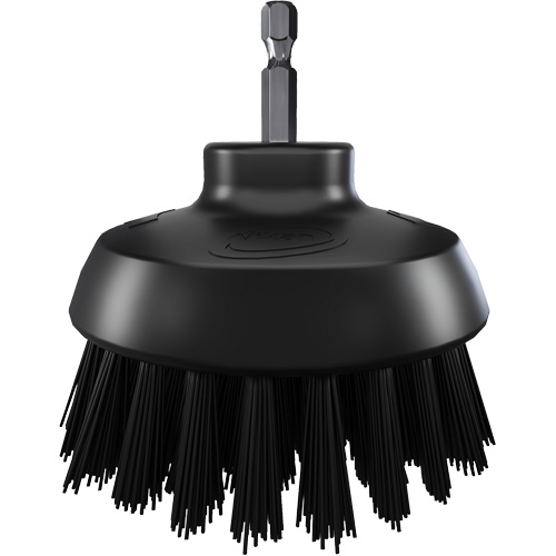 HyDrive Round Drill Brush, Extra Stiff Bristles, 3-1/10" Long, Black Pryde Industrial Inc.