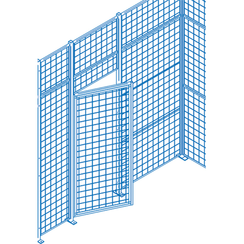 Composantes pour partitions & cloisons grillag&eacute;es - Portes battantes, 3' la x 7' h Pryde Industrial Inc.