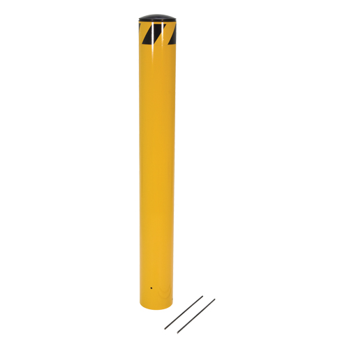 Pour-In-Place Bollards, Steel, 36-1/2" H x 5-9/16" W, Yellow Pryde Industrial Inc.