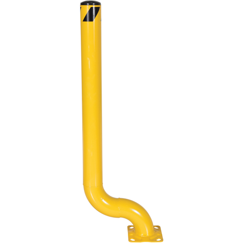 Offset Bollard, Steel, 54" H x 4-1/2" W, Yellow Pryde Industrial Inc.