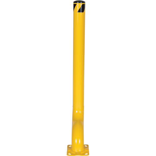 Offset Bollard, Steel, 54" H x 4-1/2" W, Yellow Pryde Industrial Inc.