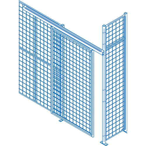 Composantes pour partitions & cloisons grillag&eacute;es - Portes coulissantes, 4' la x 8' h Pryde Industrial Inc.