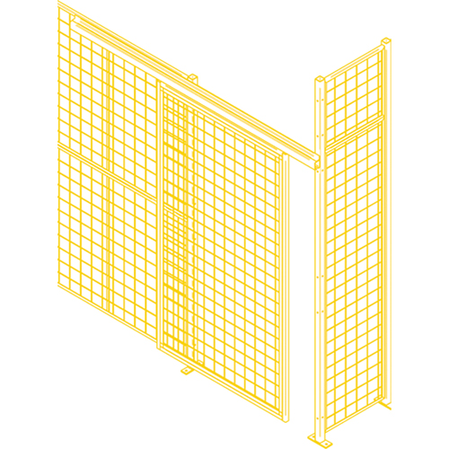 Composantes pour partitions & cloisons grillag&eacute;es - Portes coulissantes, 4' la x 8' h Pryde Industrial Inc.