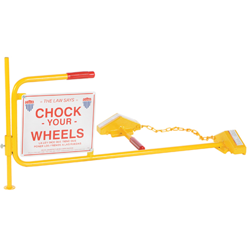 Single Rail Chock With Flag Rail Combo Pryde Industrial Inc.