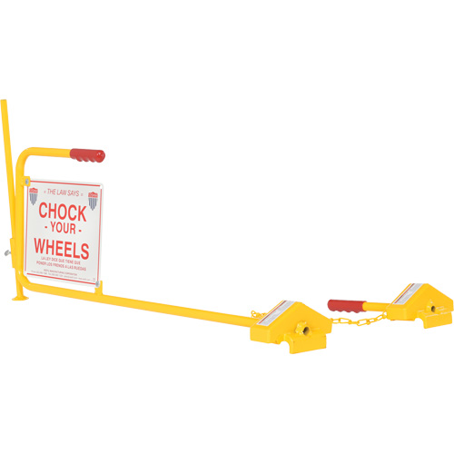 Single Rail Chock With Flag Rail Combo Pryde Industrial Inc.