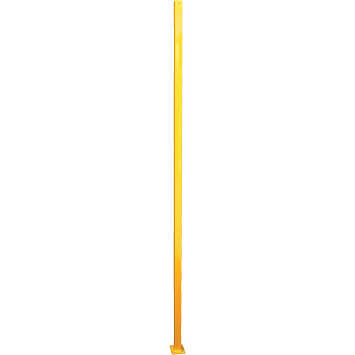 Adjustable Perimeter Guard In-Line Post, 4" W x 96" H, Yellow Pryde Industrial Inc.