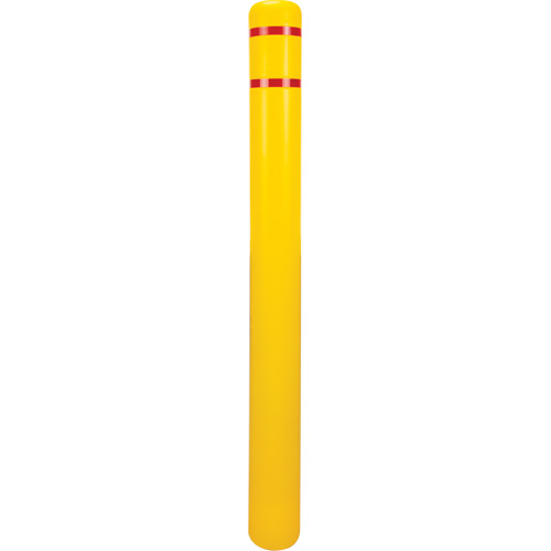 Capuchon en poly&eacute;thyl&egrave;ne pour borne de protection, 4-1/2" dia. x 52" l, Rouge/Jaune Pryde Industrial Inc.