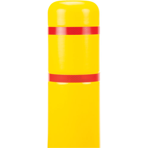 Capuchon en poly&eacute;thyl&egrave;ne pour borne de protection, 4-1/2" dia. x 52" l, Rouge/Jaune Pryde Industrial Inc.