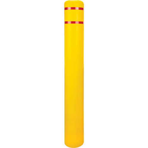 Capuchon en poly&eacute;thyl&egrave;ne pour borne de protection, 6-5/8" dia. x 52" l, Rouge/Jaune Pryde Industrial Inc.
