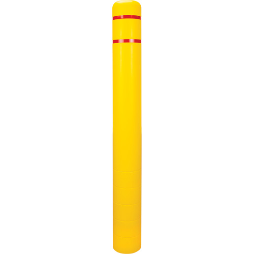 Capuchon en poly&eacute;thyl&egrave;ne pour borne de protection, 6-5/8" dia. x 60" l, Rouge/Jaune Pryde Industrial Inc.
