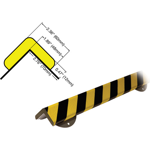 WPK-H+ Profile 1M Corner Protection Bumper Guard Wall Protection Kit Pryde Industrial Inc.
