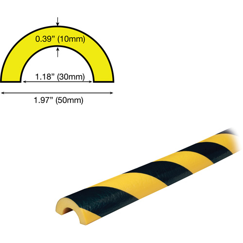 R30 Profile 5M Pipe Protection Bumper Guard, 2' (0.6096 m) Long Pryde Industrial Inc.