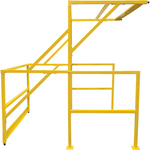 Mezzanine Safety Gate, 70" L x 77" H, 78" Raised, Yellow Pryde Industrial Inc.